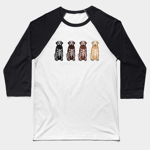 4 Labradors: Halloween Baseball T-Shirt by rmcbuckeye